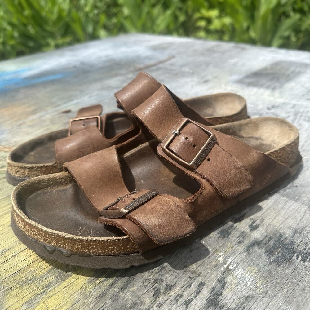 Birkenstock Arizona Soft Footbed Leather Sandals 10.5” Women’s 8-8.5 EU 39 - 980